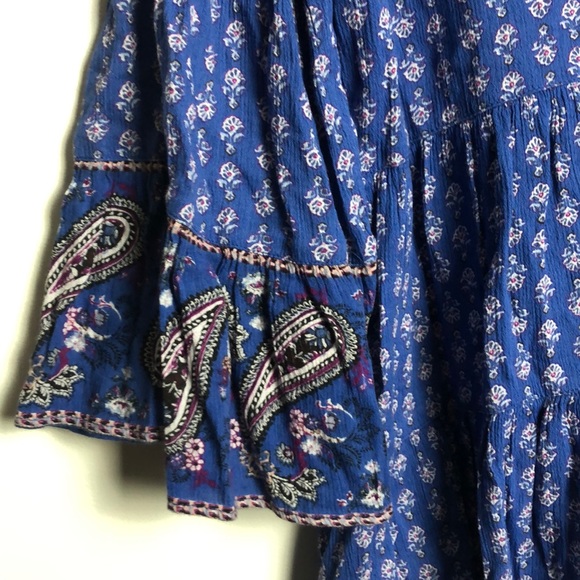 American Eagle Peplum Peasant Top Boho - Picture 2 of 7